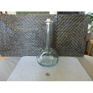 Decorative glass bottle long neck design Corazon 11.5"    273380976926